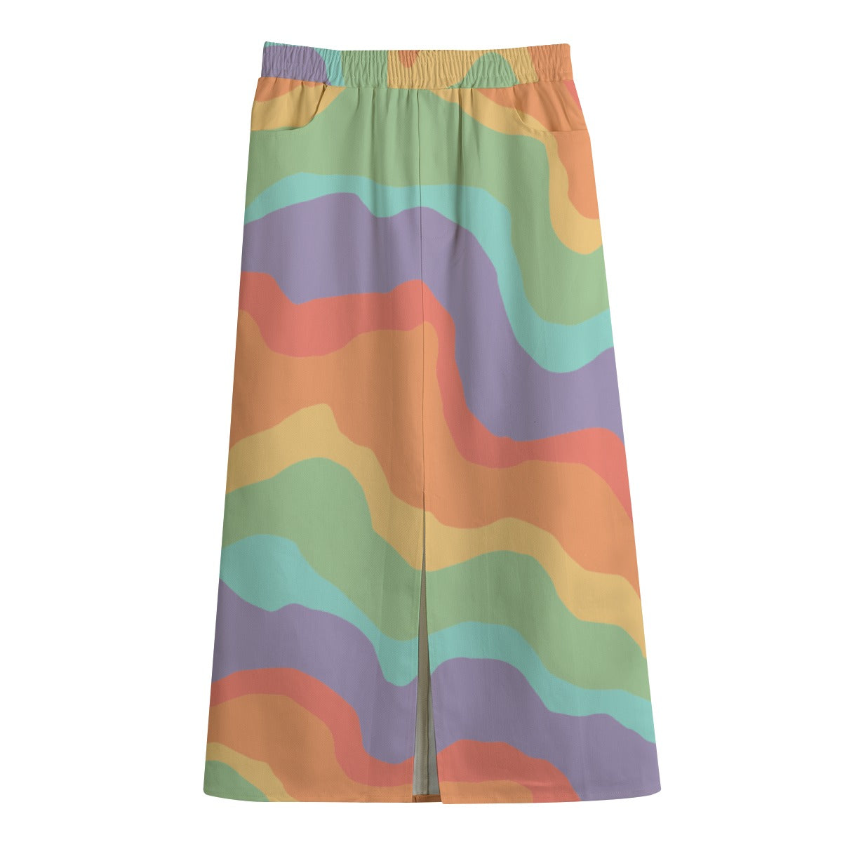 Women's Front Mid-slit Skirt | 245GSM Cotton