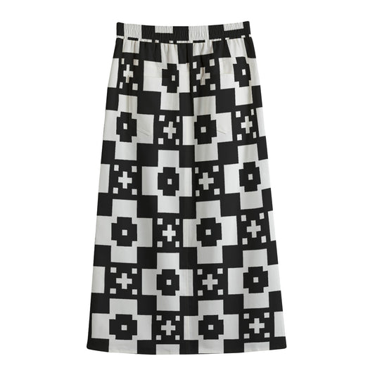 Women's Front Mid-slit Skirt | 245GSM Cotton