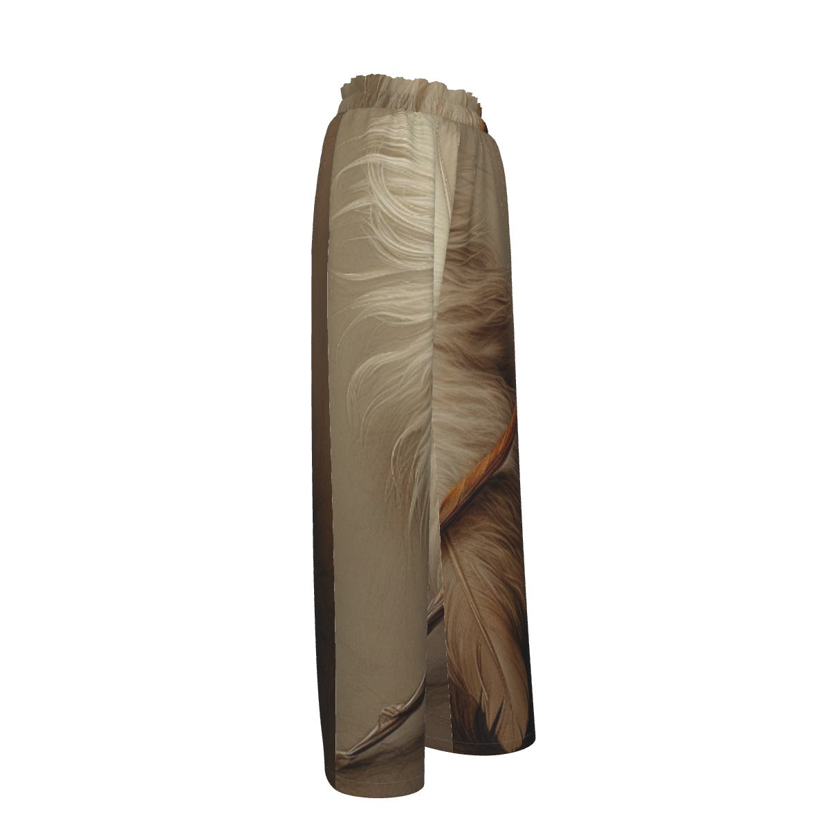 Faux Silk Wide-Leg Pants