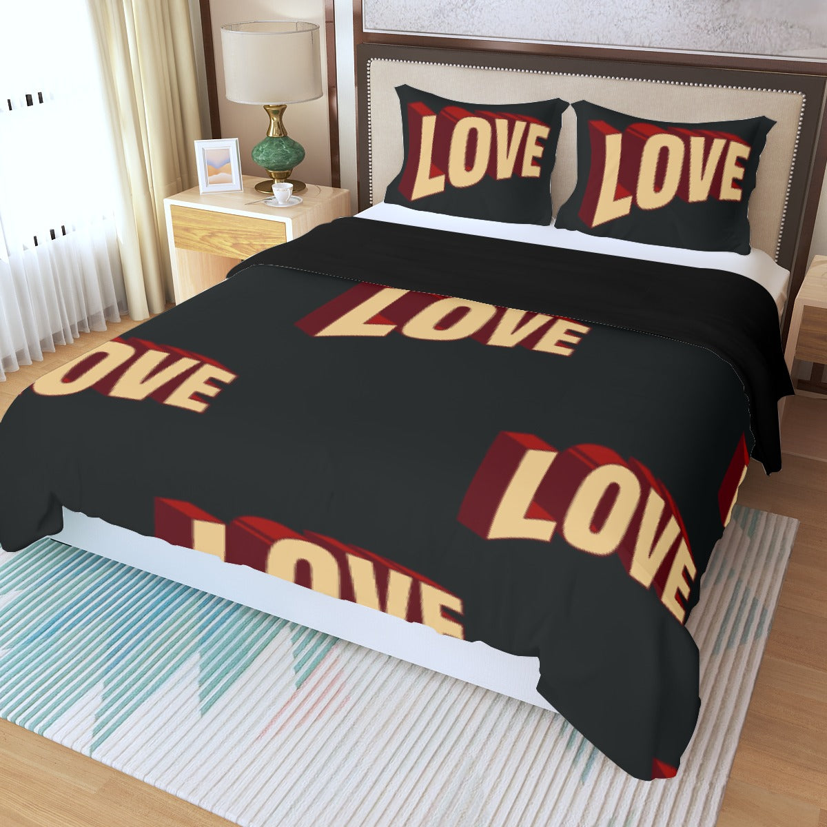 Three Piece Duvet Cover Set