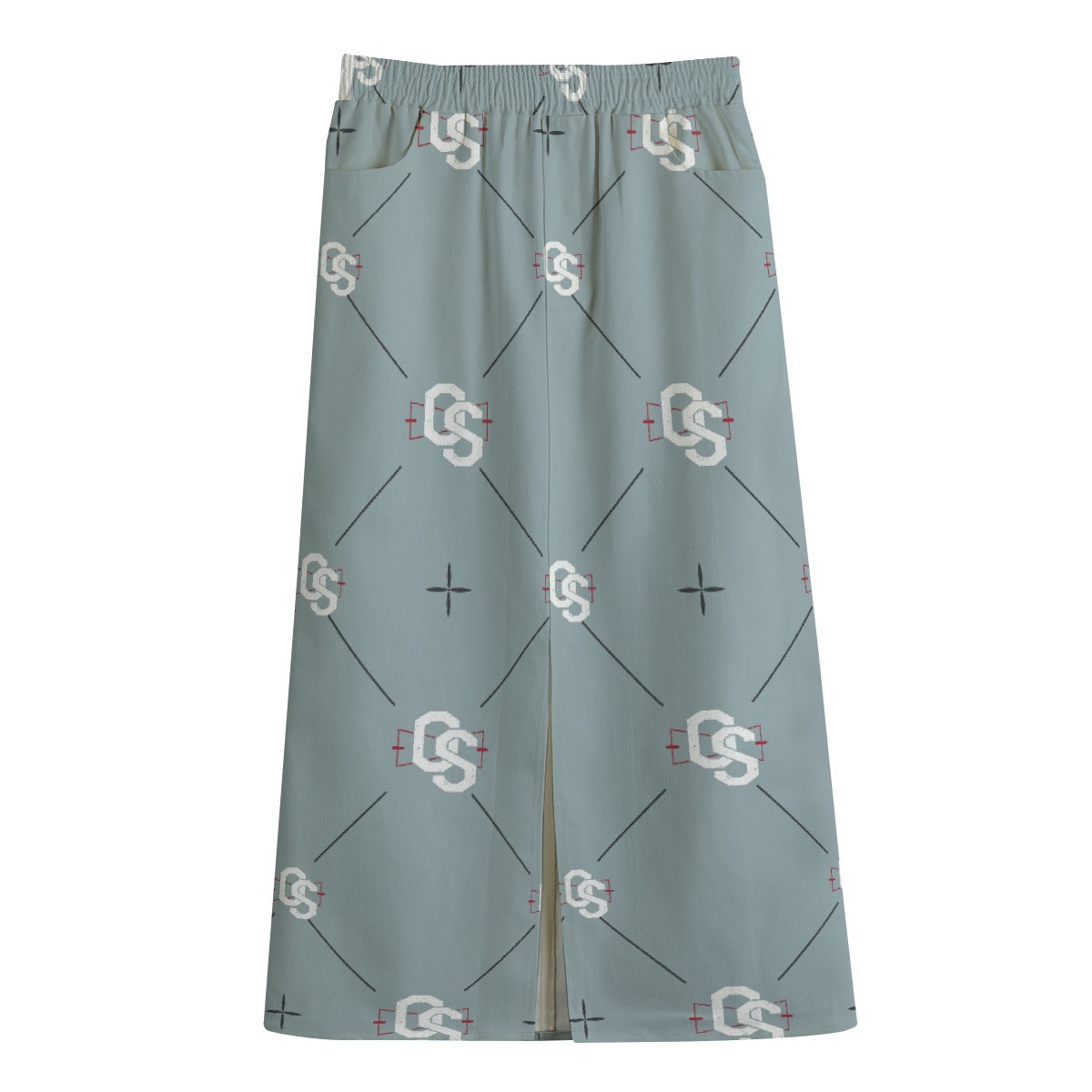 Women's Front Mid-slit Skirt | 245GSM Cotton