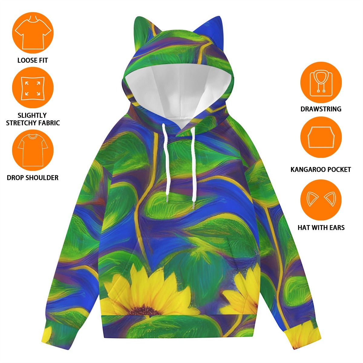 Women’s Hoodie With Decorative Ears