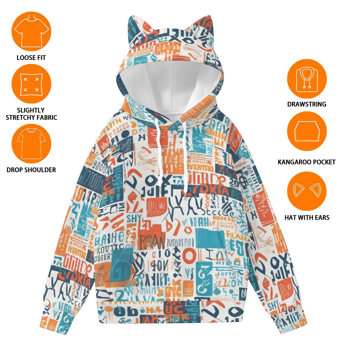 Women’s Hoodie With Decorative Ears