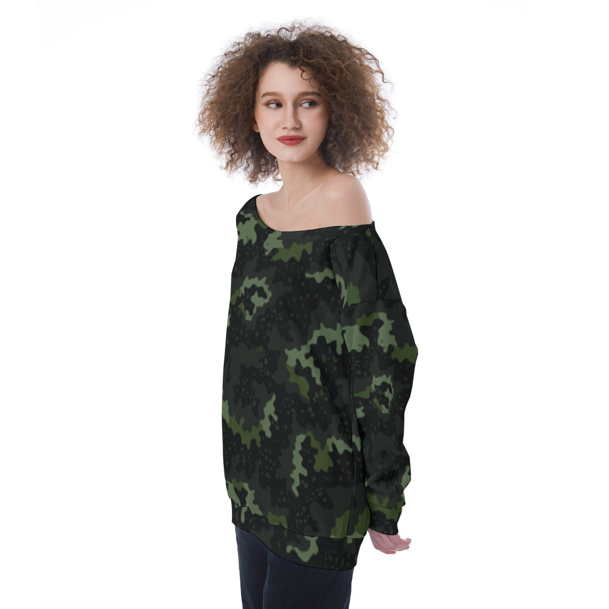 Oversized Women's Off-Shoulder Sweatshirt