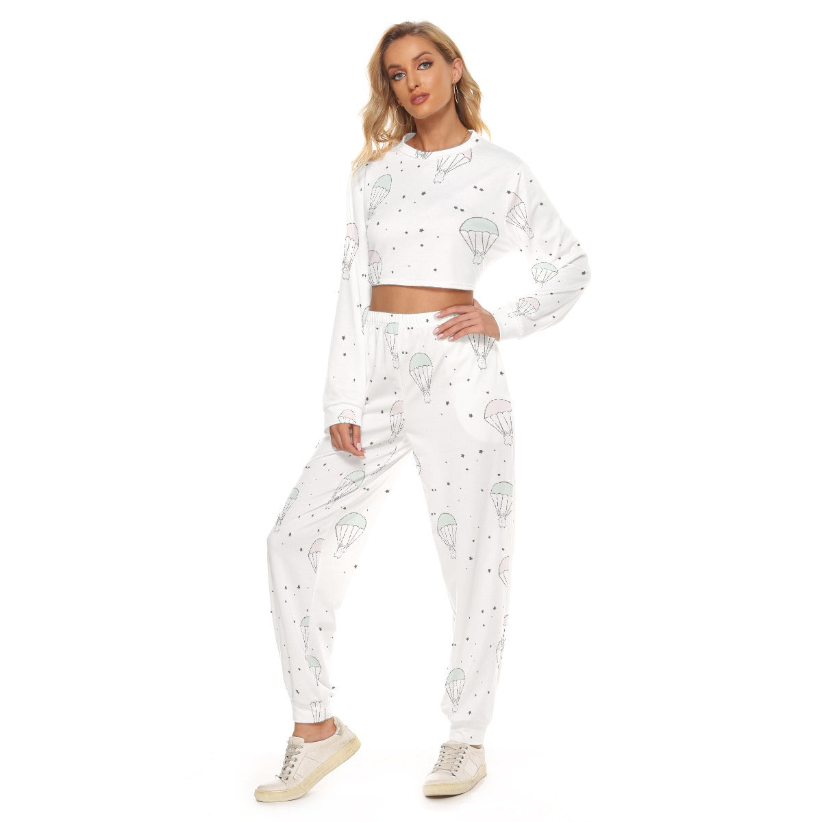 Women's Crop Sweatshirt Suit