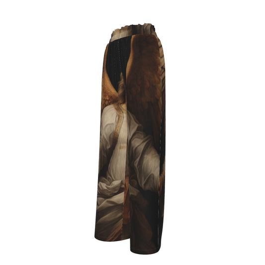 Faux Silk Wide-Leg Pants