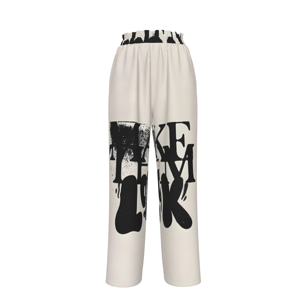 Faux Silk Wide-Leg Pants