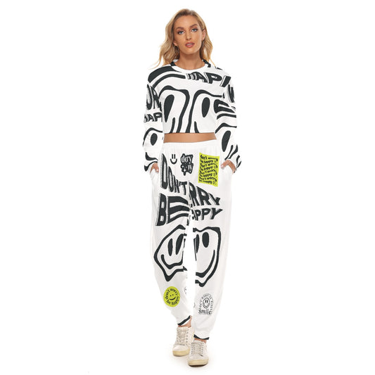 Women's Crop Sweatshirt Suit