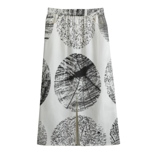 Women's Front Mid-slit Skirt | 245GSM Cotton