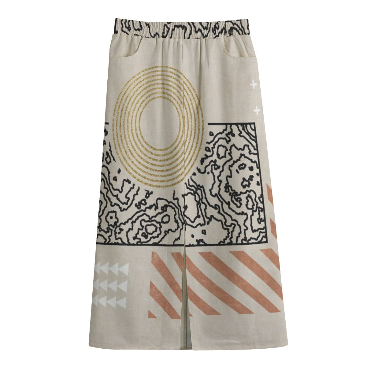 Women's Front Mid-slit Skirt | 245GSM Cotton