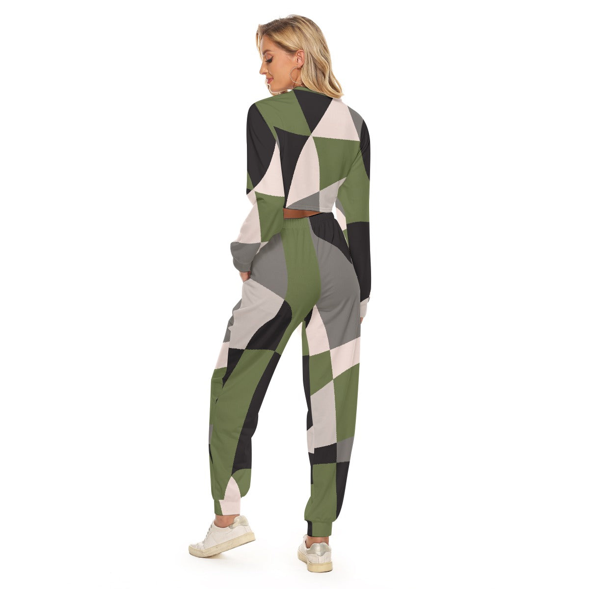 Women's Crop Sweatshirt Suit