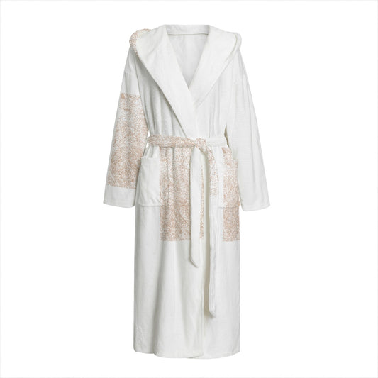 Unisex Flannel Hooded bathrobe