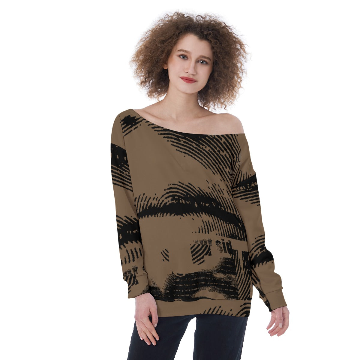 Oversized Women's Off-Shoulder Sweatshirt