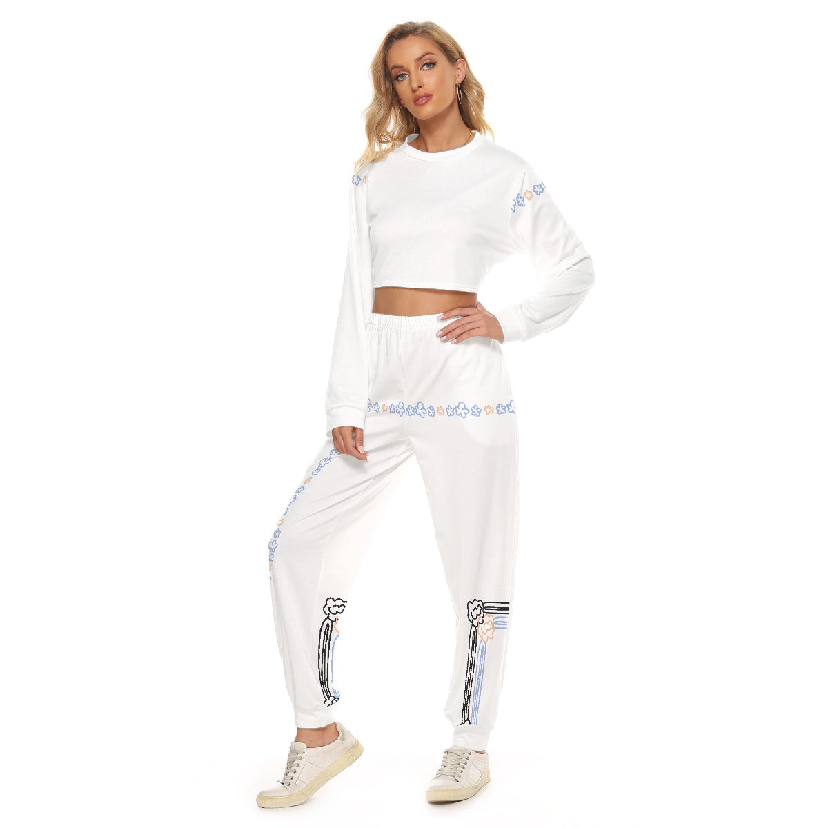 Women's Crop Sweatshirt Suit