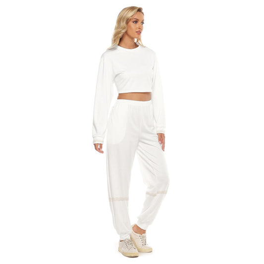 Women's Crop Sweatshirt Suit