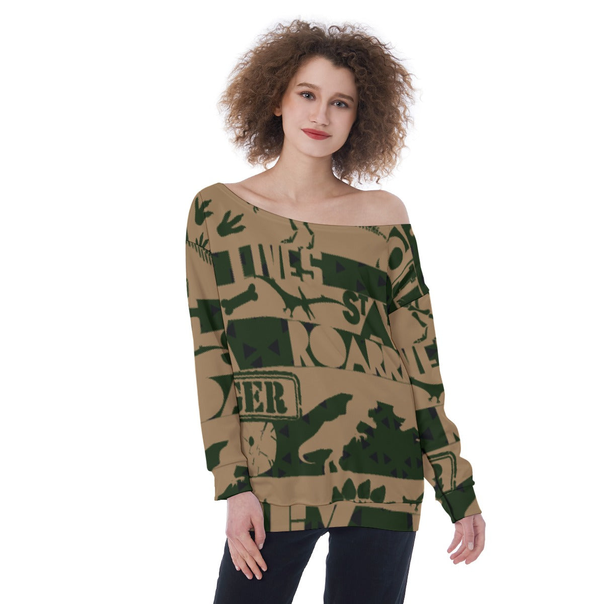 Oversized Women's Off-Shoulder Sweatshirt