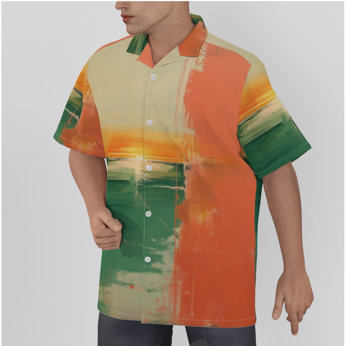 Hawaiian Shirt With Button Closure