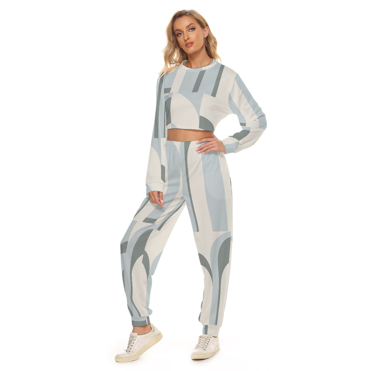 Women's Crop Sweatshirt Suit