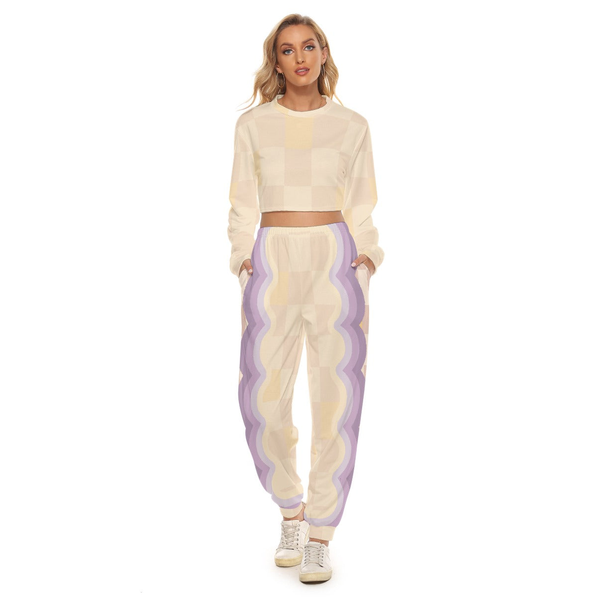 Women's Crop Sweatshirt Suit