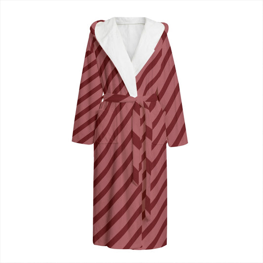 Unisex Flannel Hooded bathrobe