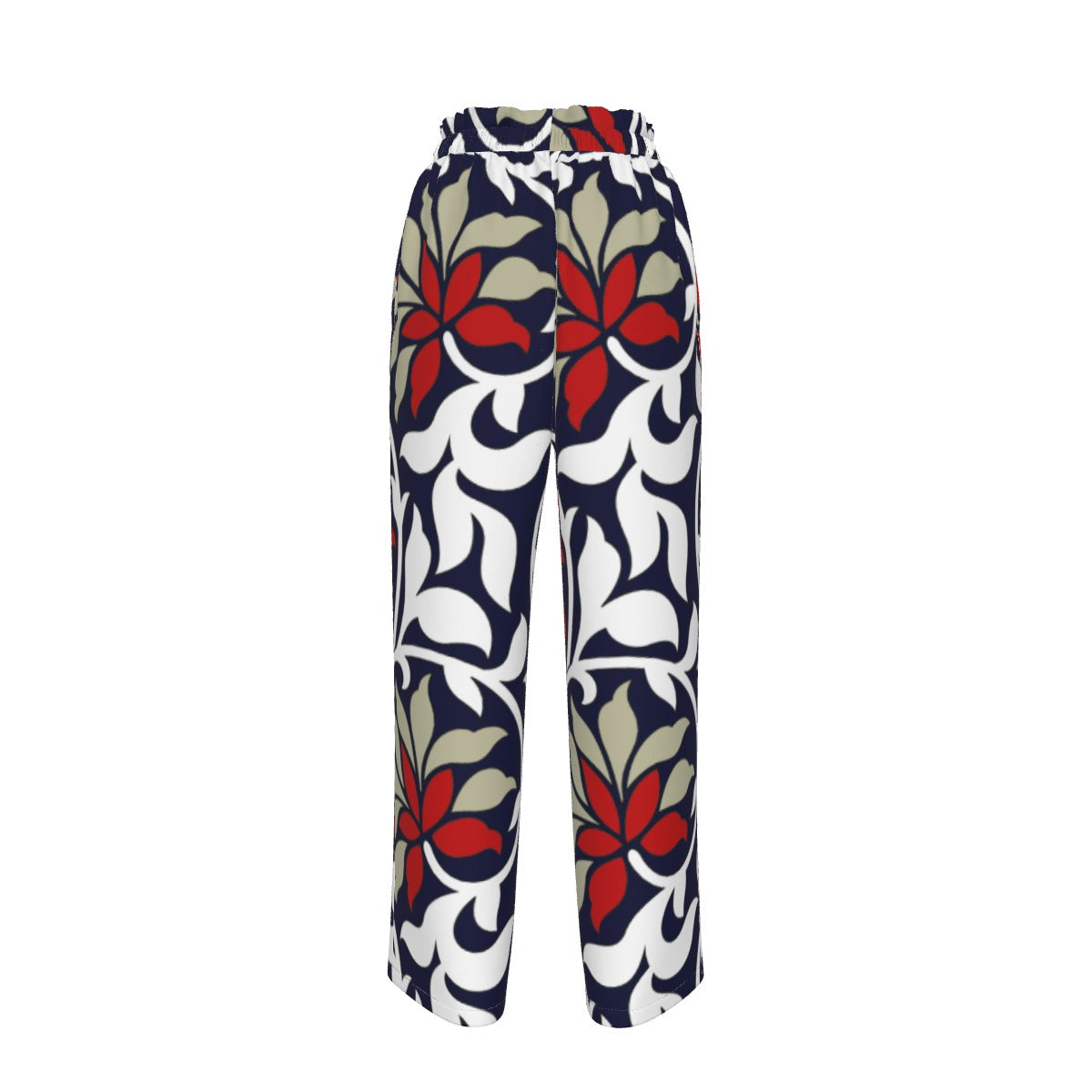 Faux Silk Wide-Leg Pants