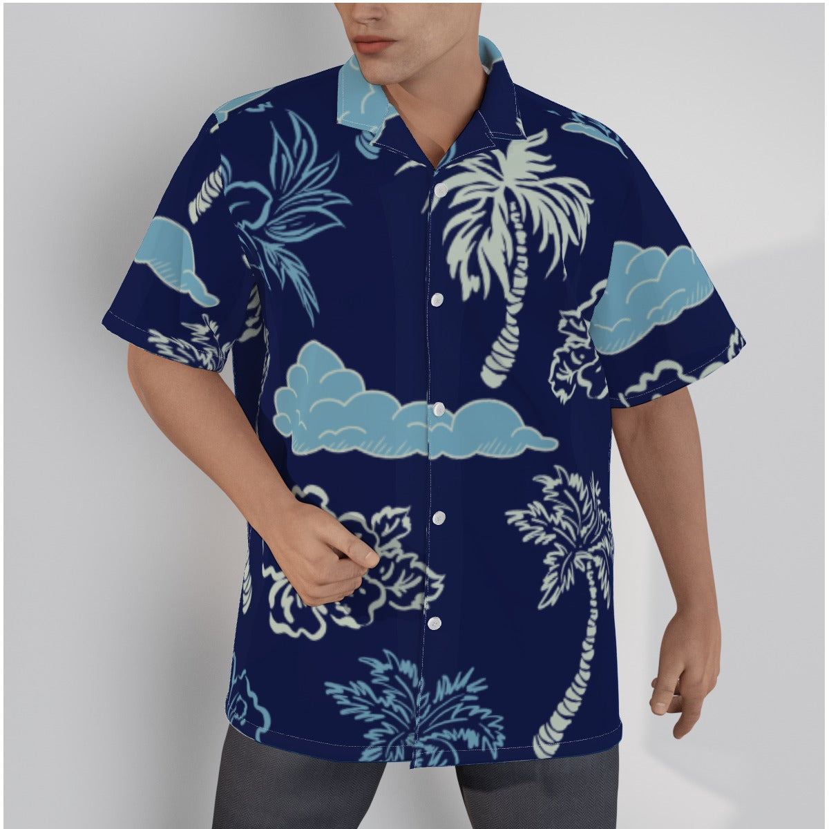 Hawaiian Shirt With Button Closure