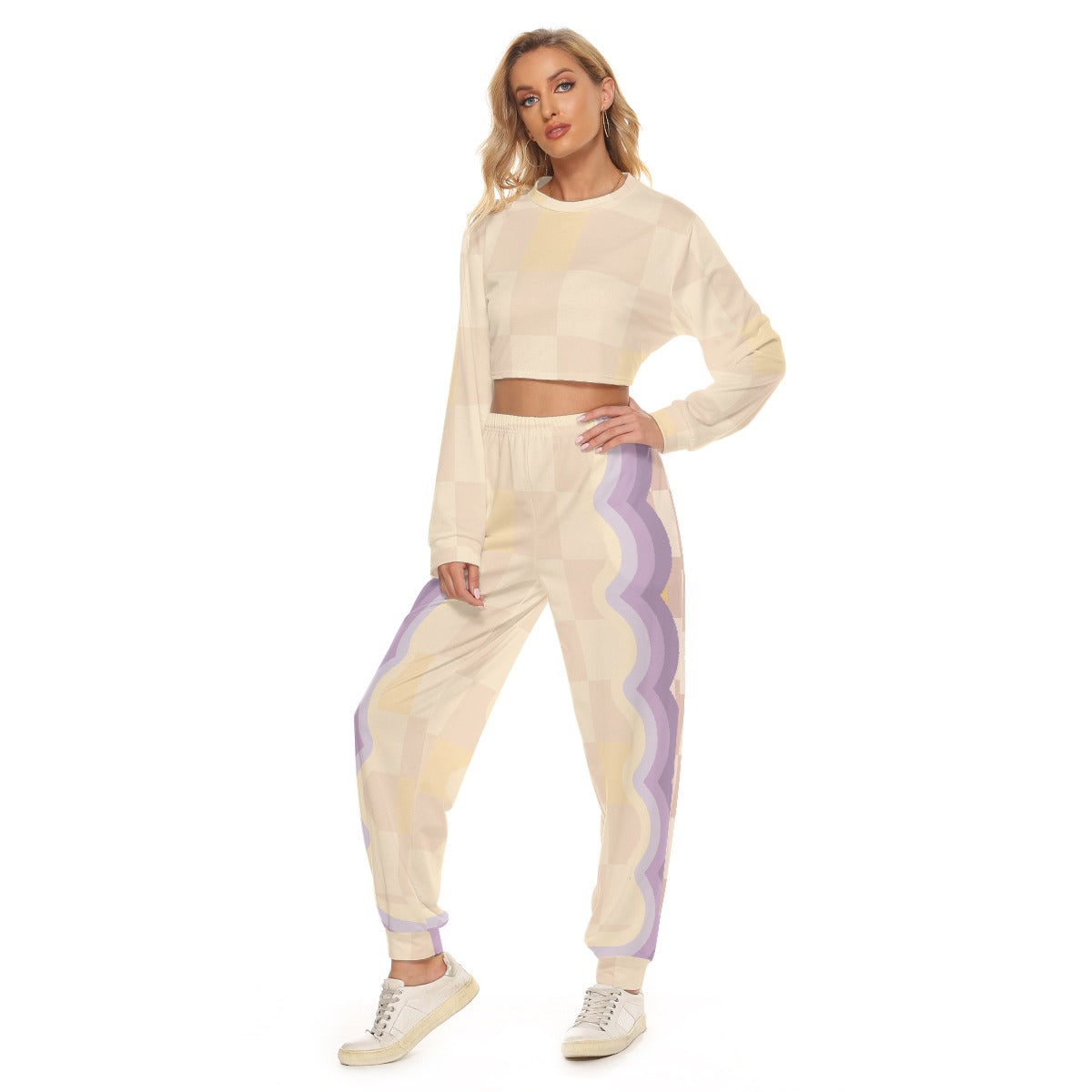 Women's Crop Sweatshirt Suit