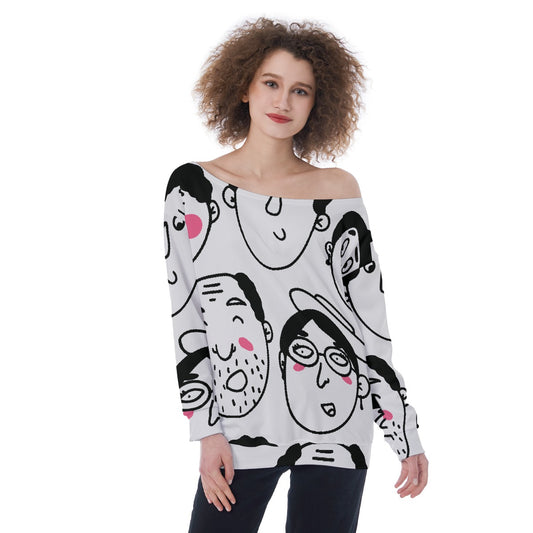 Oversized Women's Off-Shoulder Sweatshirt