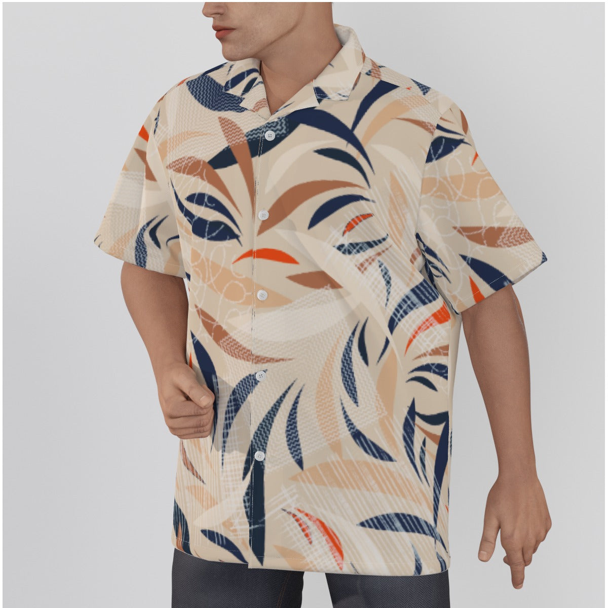 Hawaiian Shirt With Button Closure