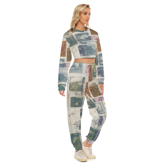 Women's Crop Sweatshirt Suit