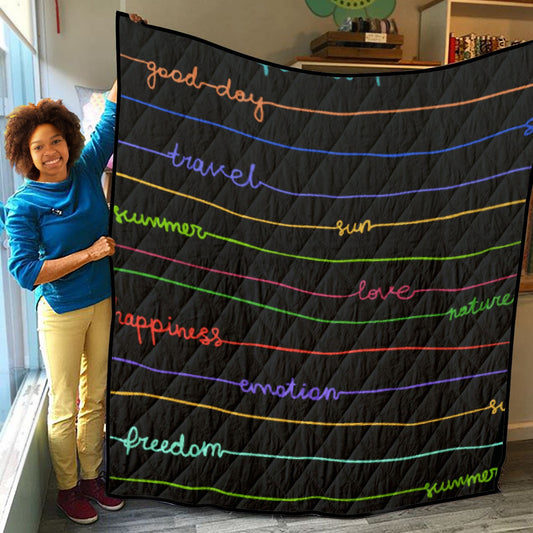 Lightweight & Breathable Quilt With Edge-wrapping Strips