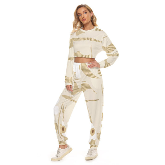 Women's Crop Sweatshirt Suit