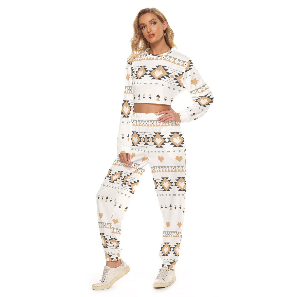 Women's Crop Sweatshirt Suit