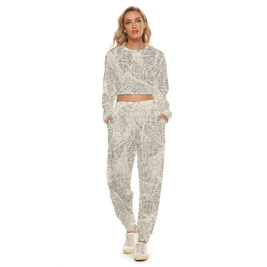 Women's Crop Sweatshirt Suit