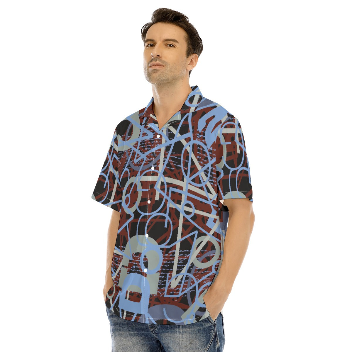 Hawaiian Shirt With Button Closure