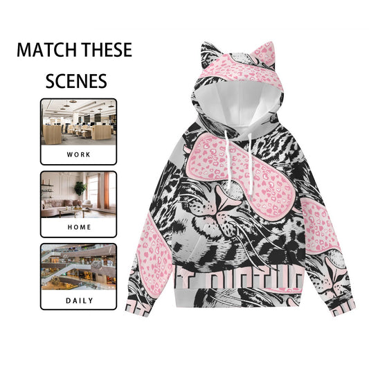 Women’s Hoodie With Decorative Ears