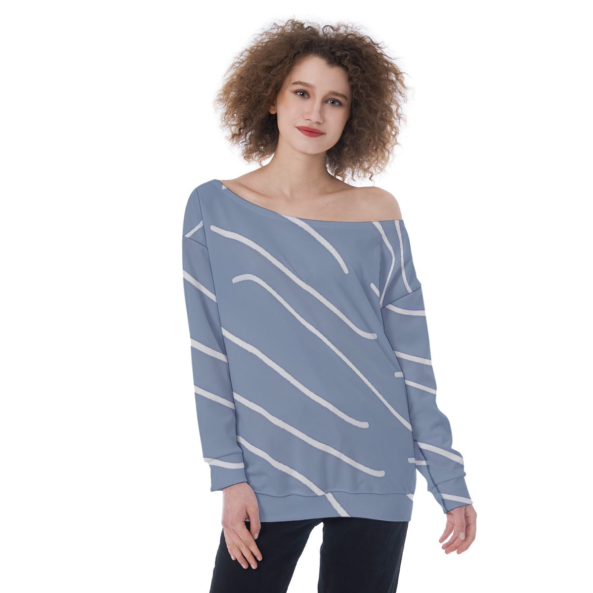 Oversized Women's Off-Shoulder Sweatshirt