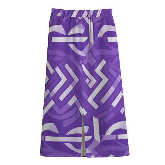 Women's Front Mid-slit Skirt | 245GSM Cotton