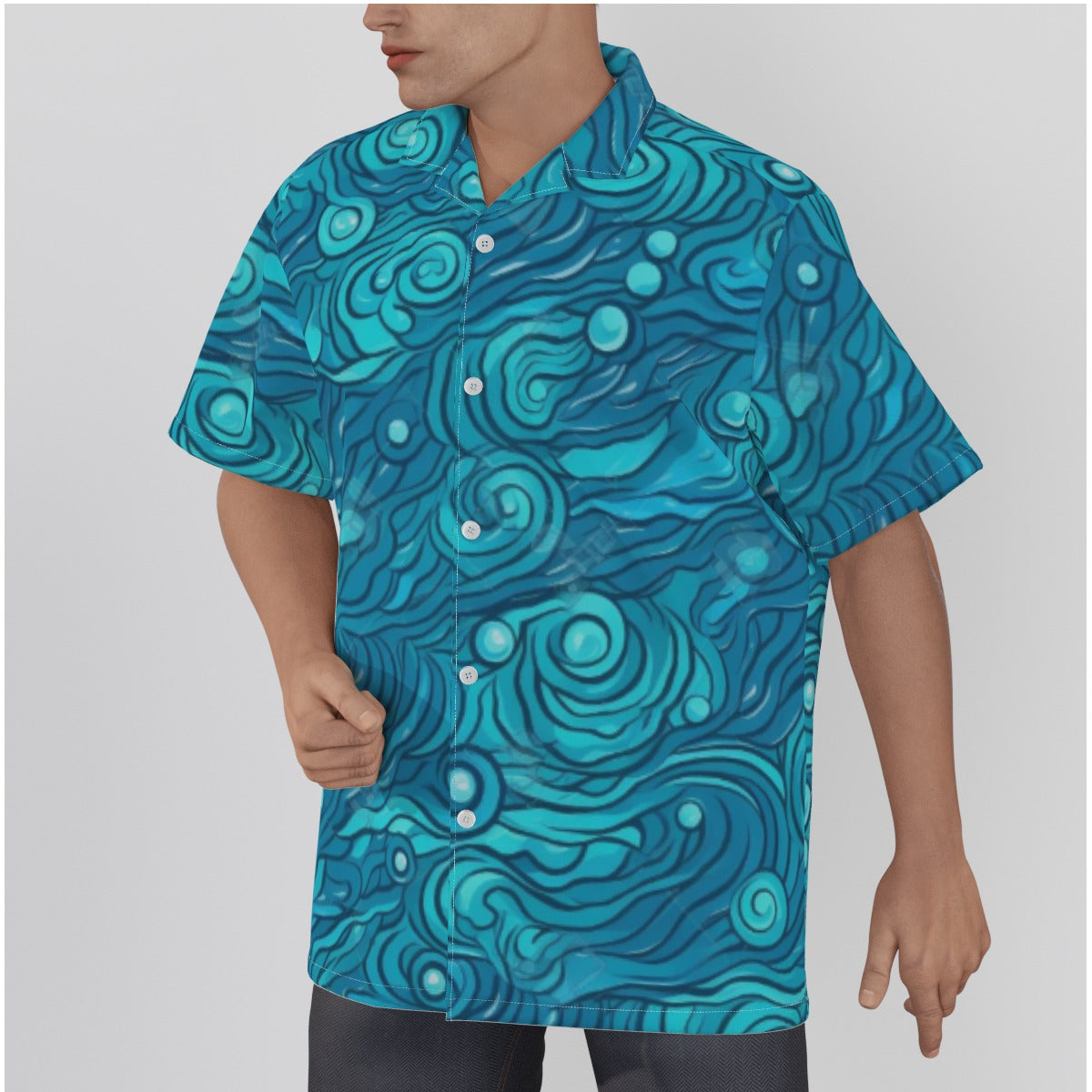 Hawaiian Shirt With Button Closure