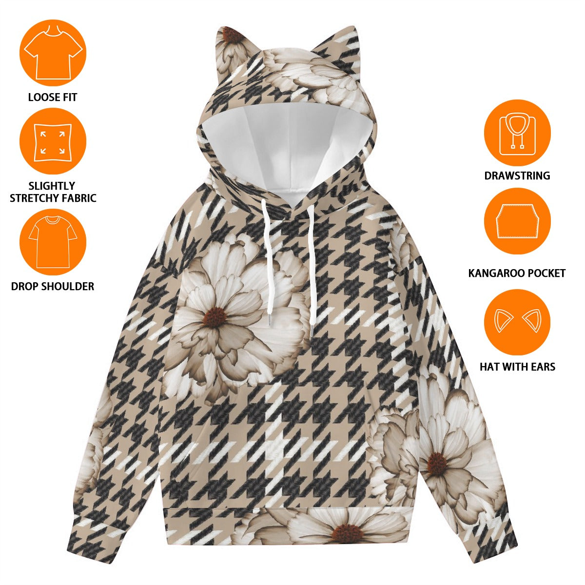 Women’s Hoodie With Decorative Ears