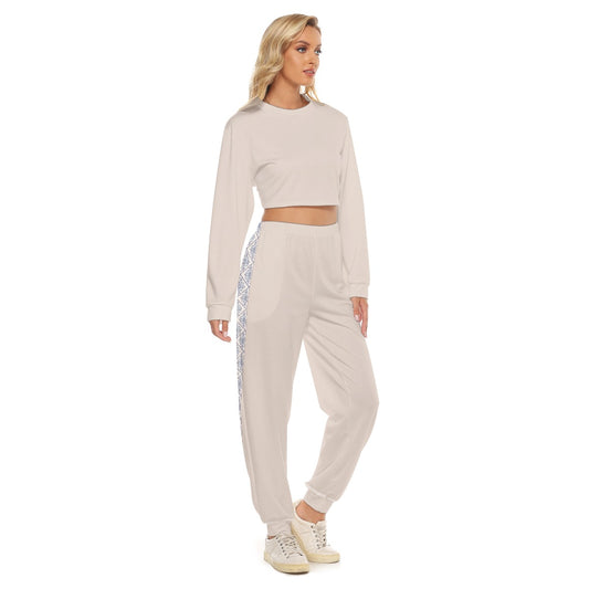 Women's Crop Sweatshirt Suit