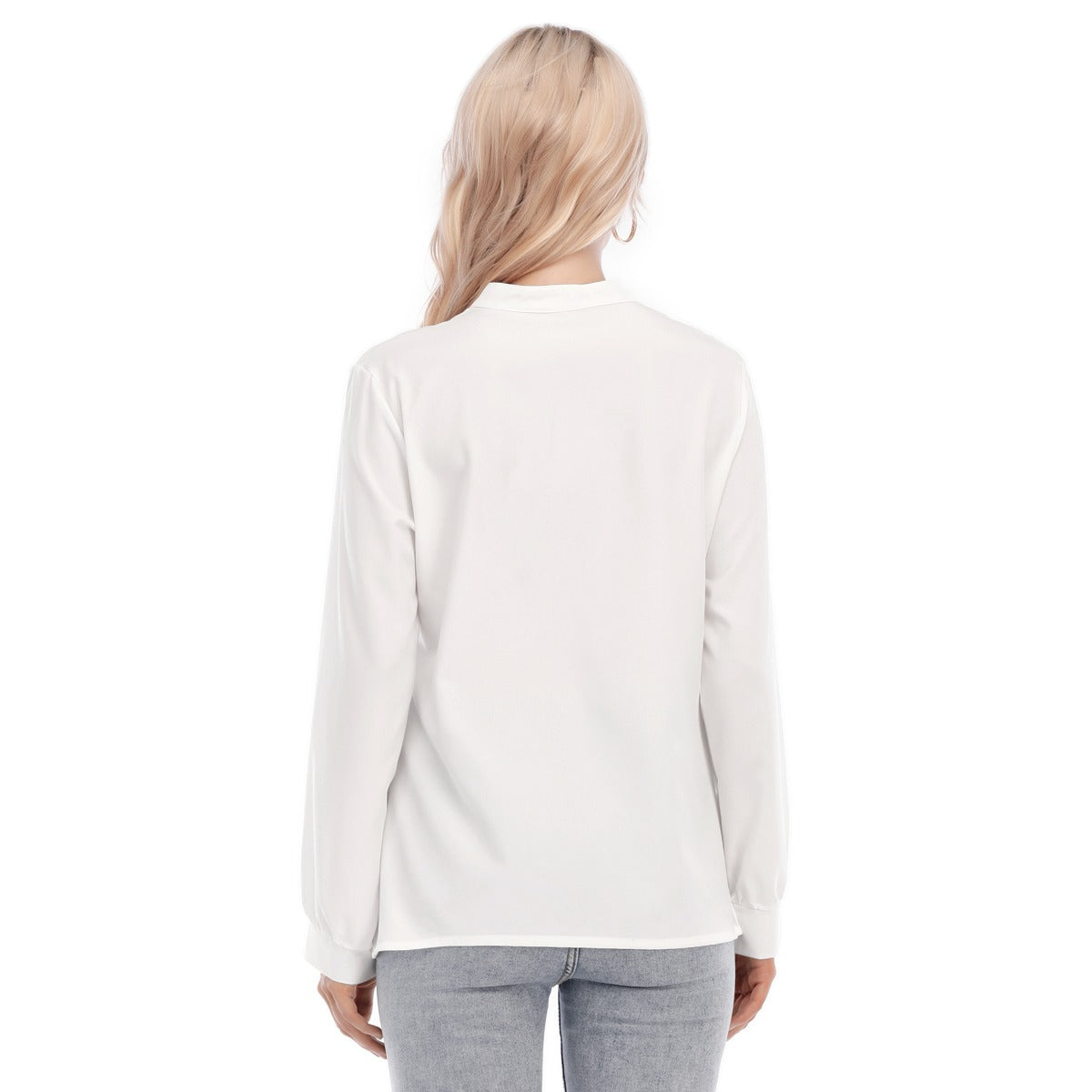 Long Sleeve Blouse With Button Closure