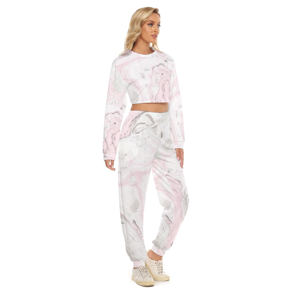 Women's Crop Sweatshirt Suit