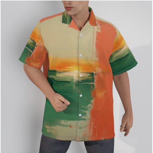 Hawaiian Shirt With Button Closure