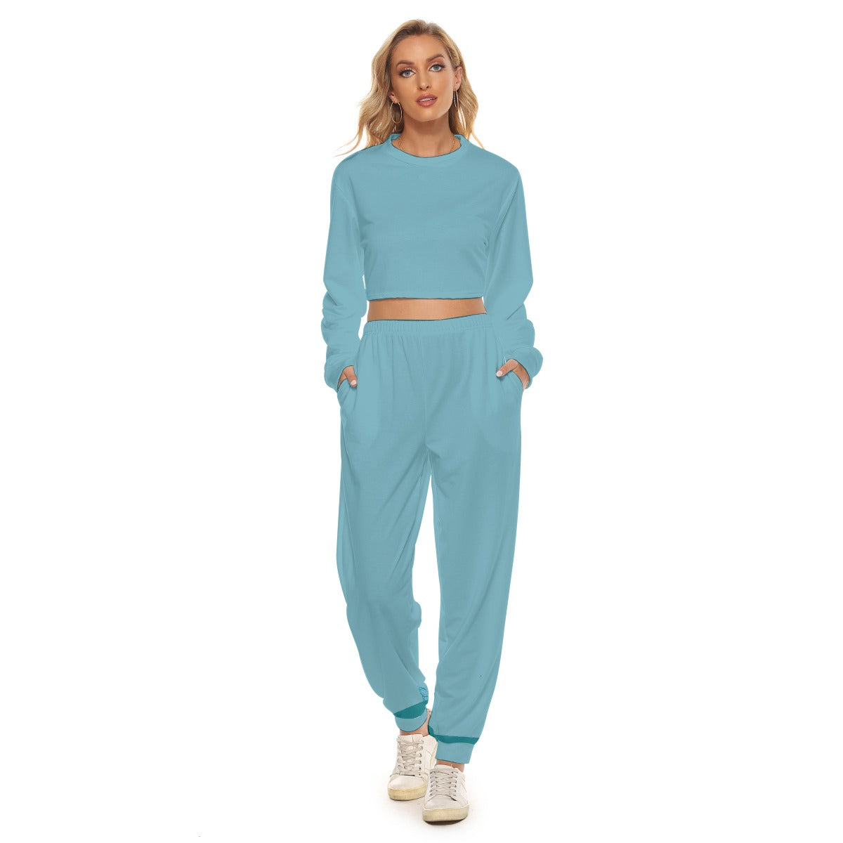 Women's Crop Sweatshirt Suit