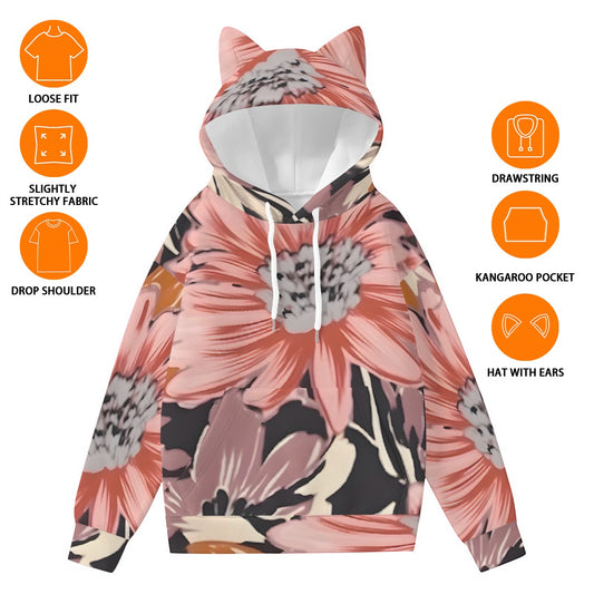 Women’s Hoodie With Decorative Ears