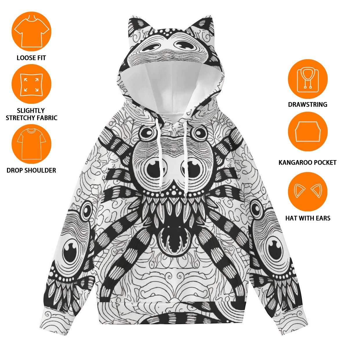 Women’s Hoodie With Decorative Ears