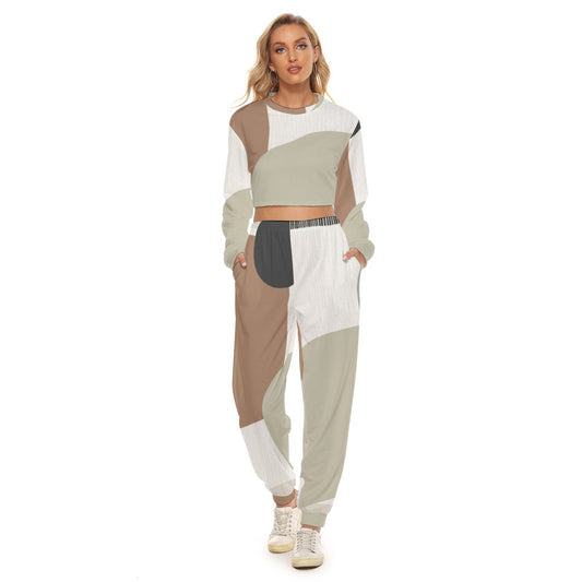 Women's Crop Sweatshirt Suit