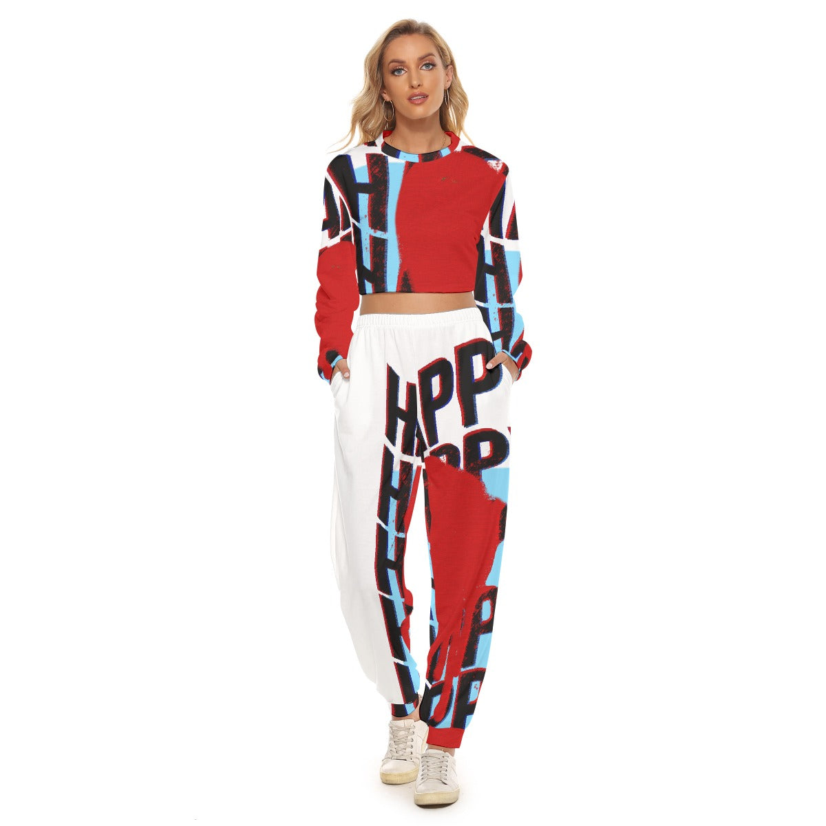 Women's Crop Sweatshirt Suit