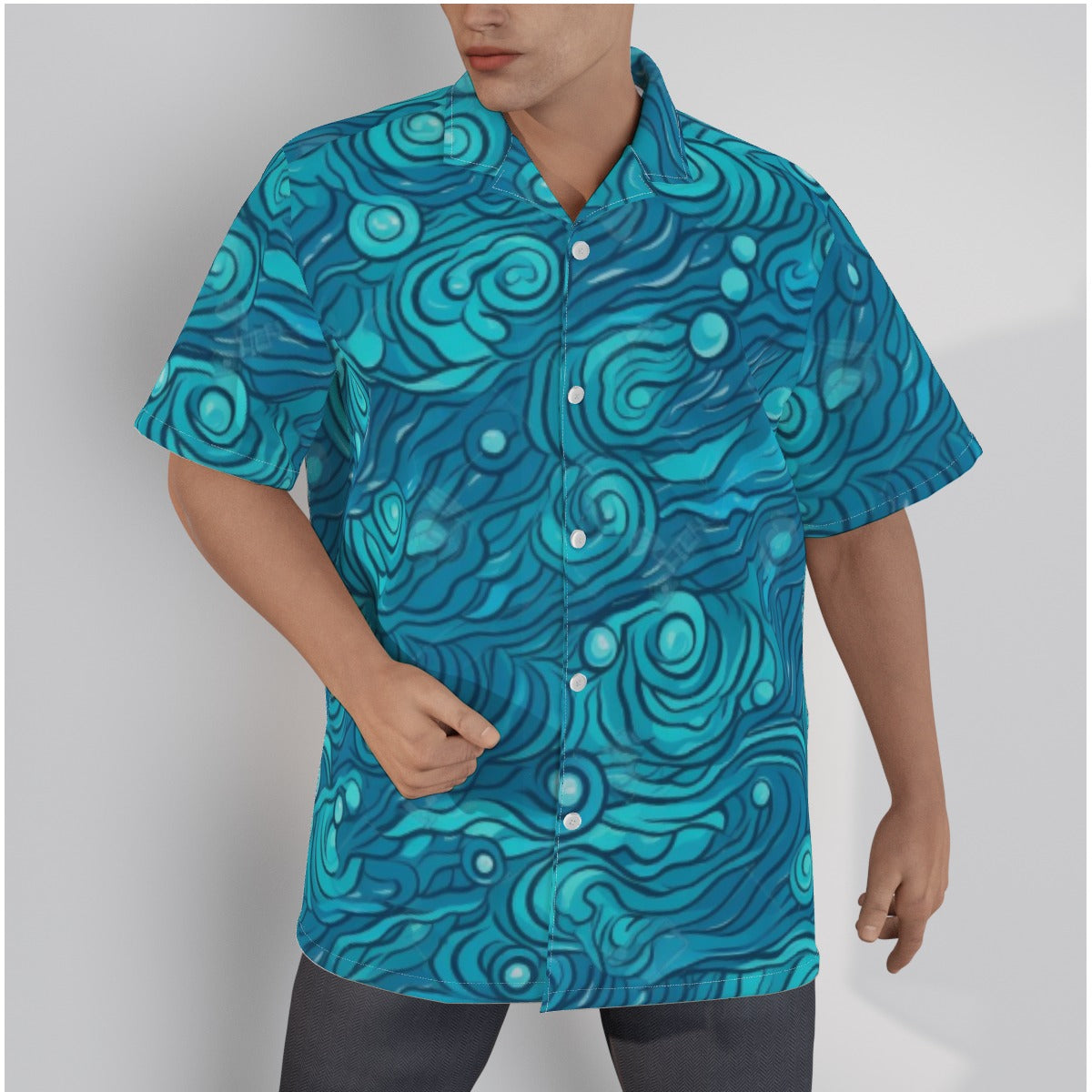 Hawaiian Shirt With Button Closure